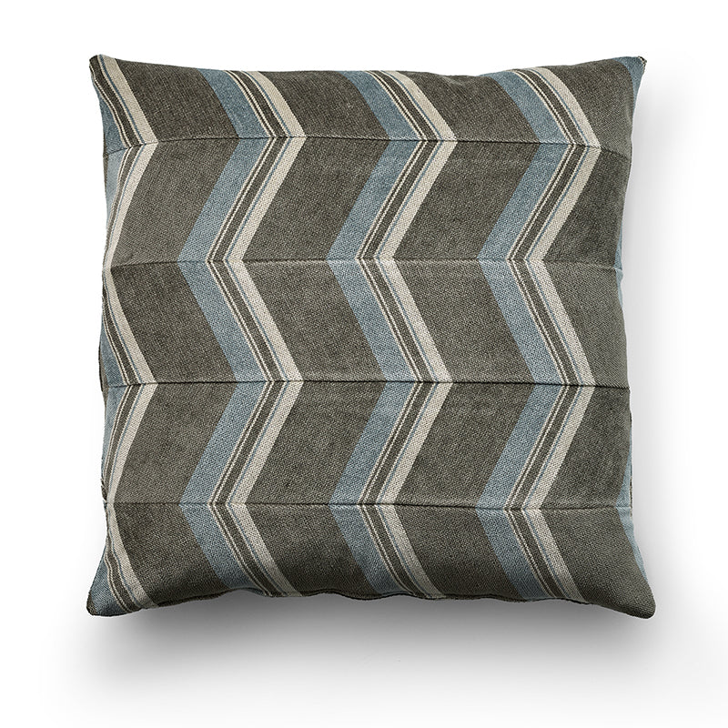 Blaze grey and blue cushion