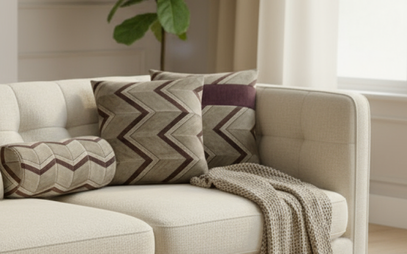 Eilersen brown-beige cushions