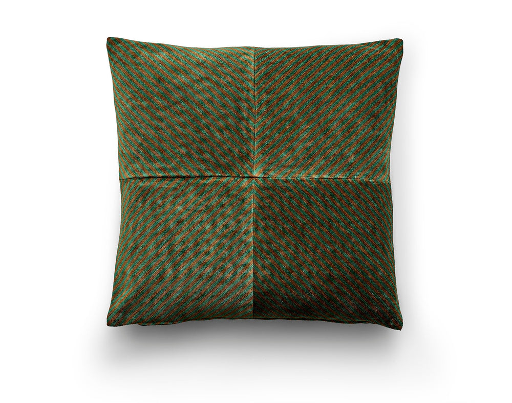 Fern 50x50 cm cushion in green and brown